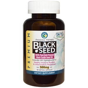Black Seed, 500 mg, 90 Softgel Capsules, Amazing Herbs