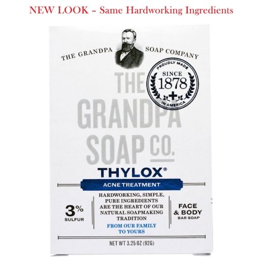 Thylox Acne Treatment, Face & Body Bar Soap, 3.25 oz (92 g), Grandpa's