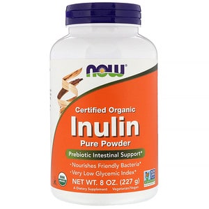 Inulin, Organic, Pure Powder, 8 oz (227 g), Now Foods